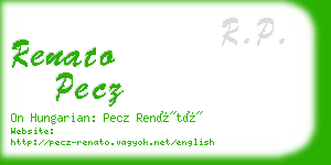 renato pecz business card